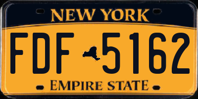 NY license plate FDF5162