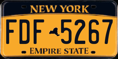 NY license plate FDF5267