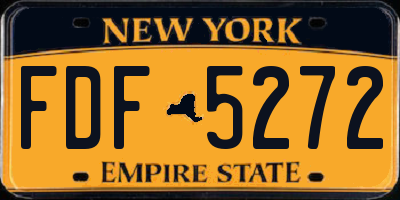 NY license plate FDF5272