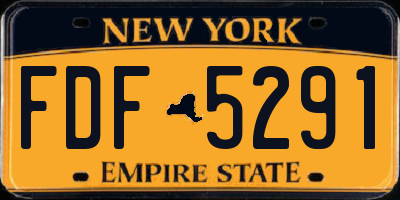 NY license plate FDF5291