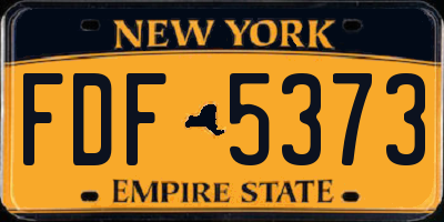 NY license plate FDF5373