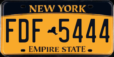 NY license plate FDF5444