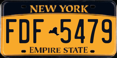 NY license plate FDF5479