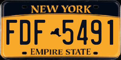 NY license plate FDF5491