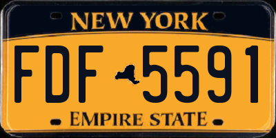 NY license plate FDF5591
