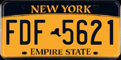 NY license plate FDF5621