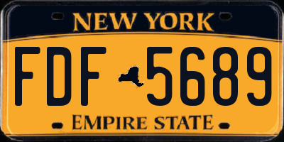 NY license plate FDF5689