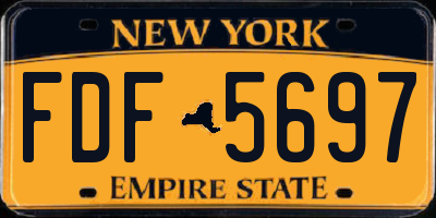 NY license plate FDF5697