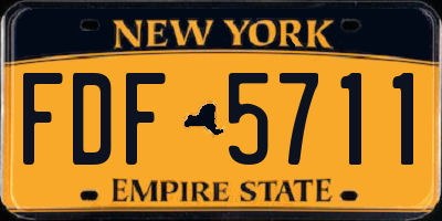 NY license plate FDF5711