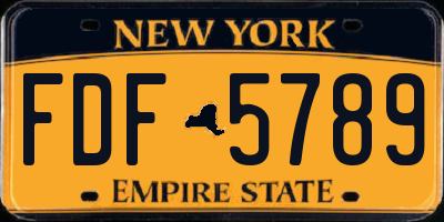 NY license plate FDF5789