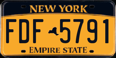 NY license plate FDF5791