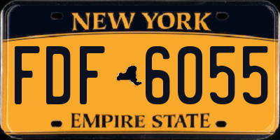 NY license plate FDF6055