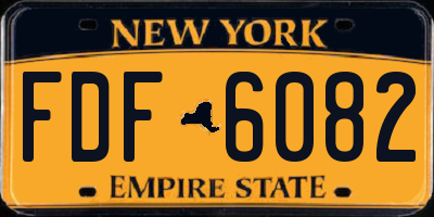 NY license plate FDF6082