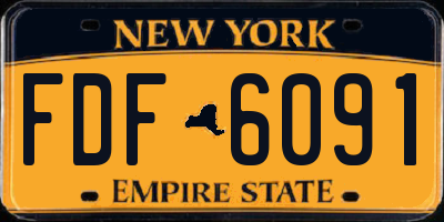 NY license plate FDF6091