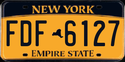 NY license plate FDF6127
