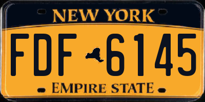 NY license plate FDF6145