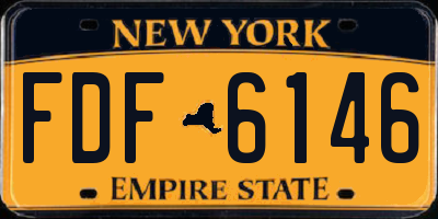 NY license plate FDF6146