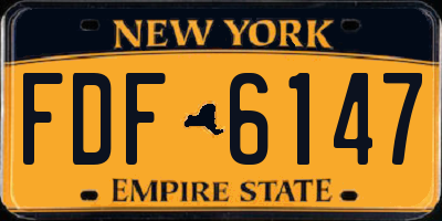NY license plate FDF6147