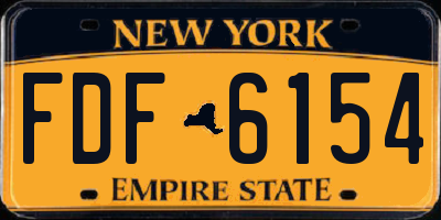 NY license plate FDF6154