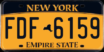 NY license plate FDF6159