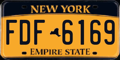 NY license plate FDF6169