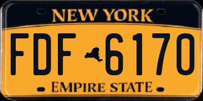 NY license plate FDF6170