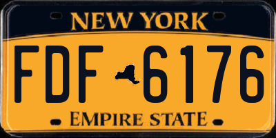 NY license plate FDF6176
