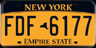 NY license plate FDF6177