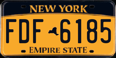 NY license plate FDF6185