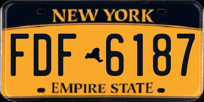 NY license plate FDF6187