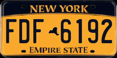 NY license plate FDF6192