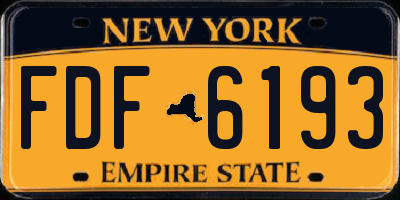 NY license plate FDF6193