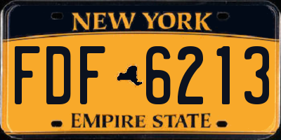 NY license plate FDF6213