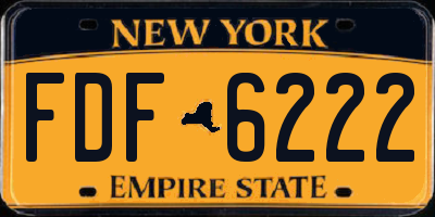 NY license plate FDF6222