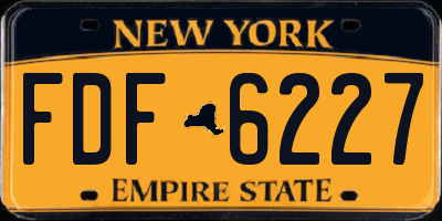 NY license plate FDF6227