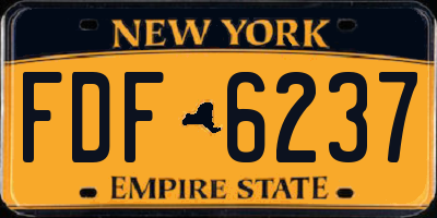 NY license plate FDF6237