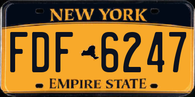 NY license plate FDF6247