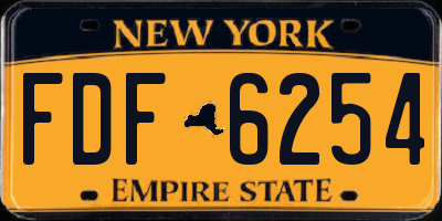 NY license plate FDF6254
