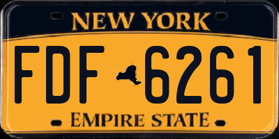 NY license plate FDF6261