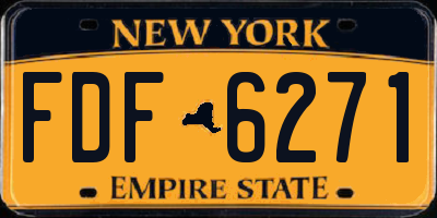 NY license plate FDF6271