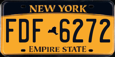 NY license plate FDF6272