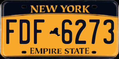 NY license plate FDF6273