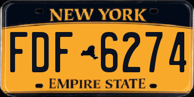 NY license plate FDF6274