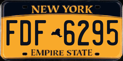 NY license plate FDF6295