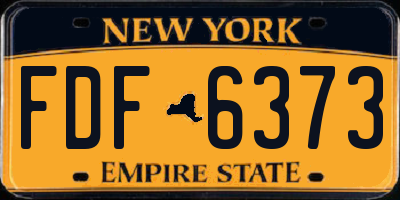 NY license plate FDF6373