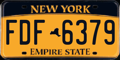 NY license plate FDF6379