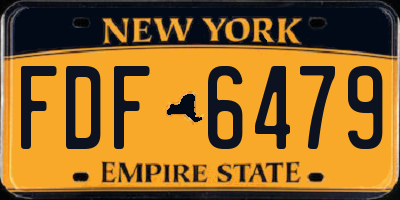 NY license plate FDF6479