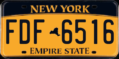 NY license plate FDF6516