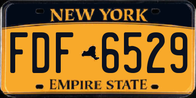 NY license plate FDF6529