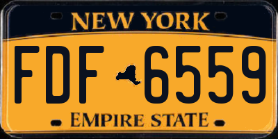 NY license plate FDF6559